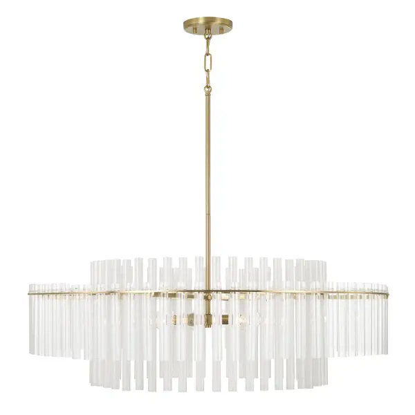 Blair 6-Light Pendant in Aged Brass