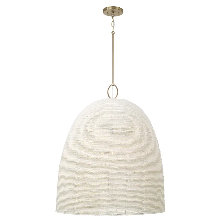 Natalia 3-Light Pendant in Aged Brass