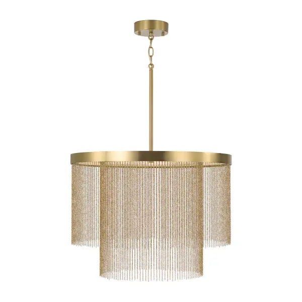 Rae 2-Light Pendant in Aged Brass