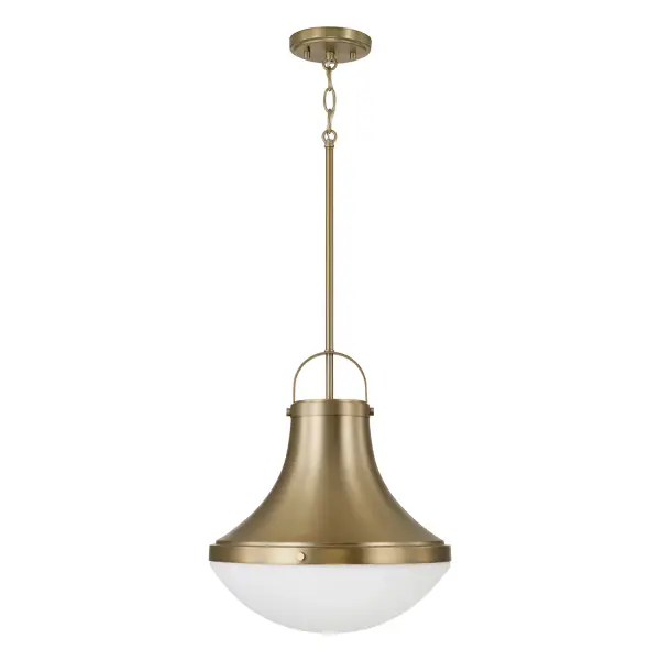 Arlo 1-Light Pendant in Aged Brass