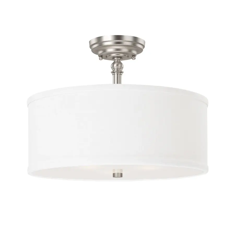 Loft 3-Light Semi-Flush Mount in Matte Nickel