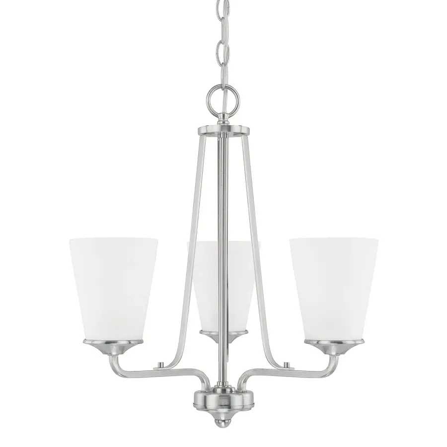 Braylon 3-Light Chandelier in Brushed Nickel