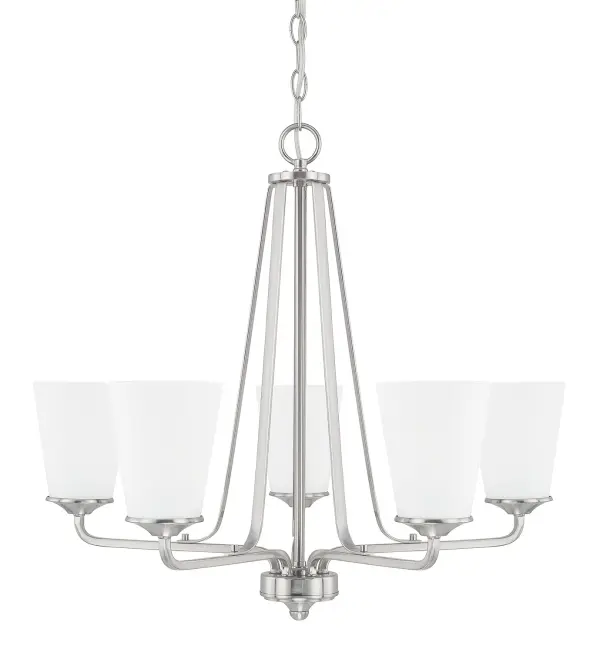 Braylon 5-Light Chandelier in Brushed Nickel