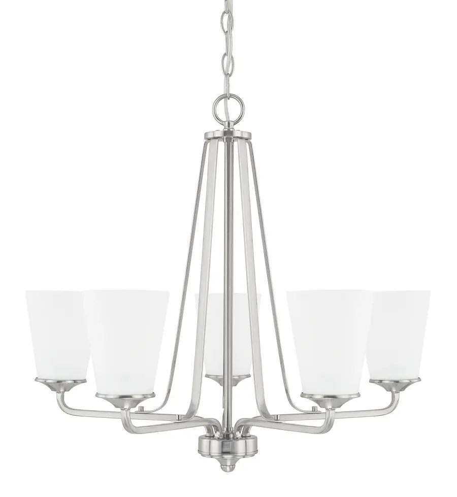 Braylon 5-Light Chandelier in Brushed Nickel