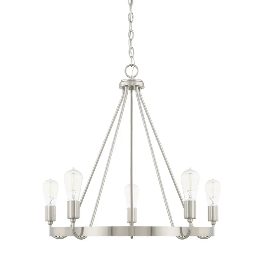 Tanner 5-Light Chandelier in Brushed Nickel