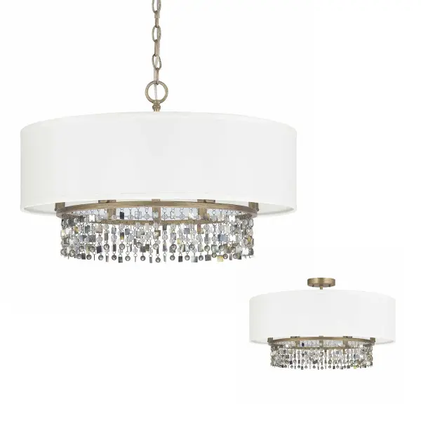 Harper 6-Light Pendant in Brushed Gold