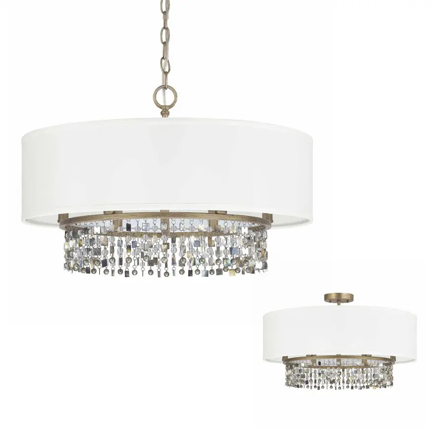 Harper 6-Light Pendant in Brushed Gold