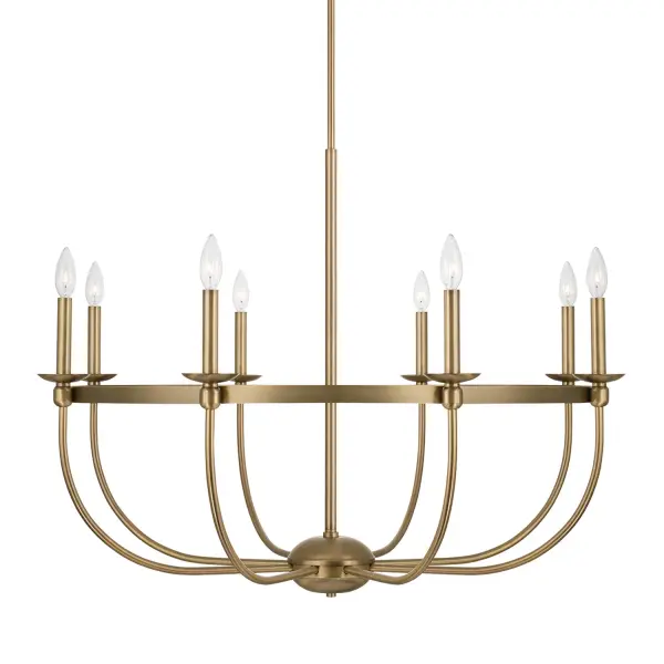 Rylann 8-Light Chandelier in Aged Brass