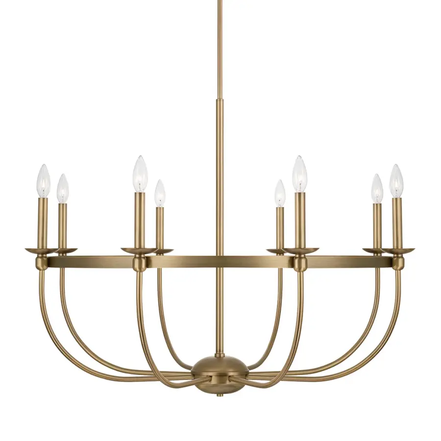 Rylann 8-Light Chandelier in Aged Brass