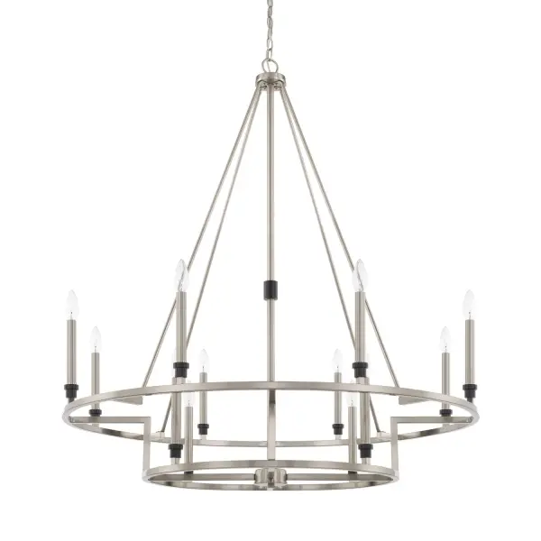 Tux 12-Light Chandelier in Black Tie