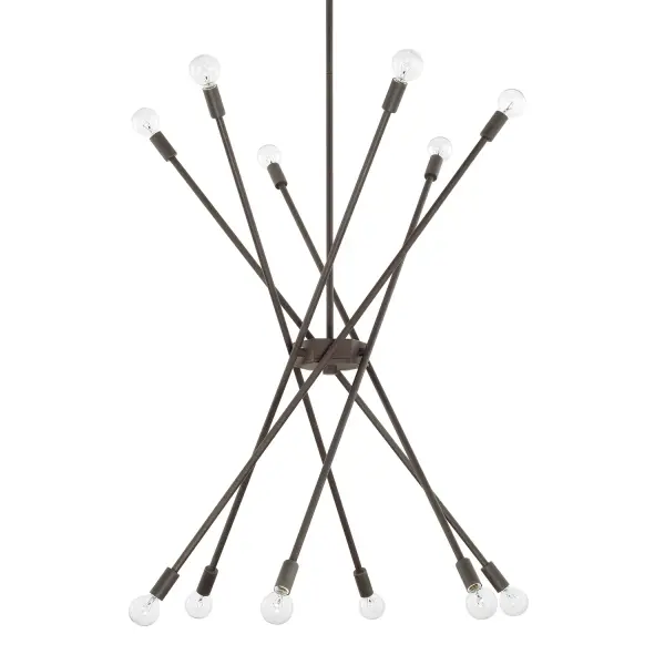 Kris 12-Light Chandelier in Nordic Grey