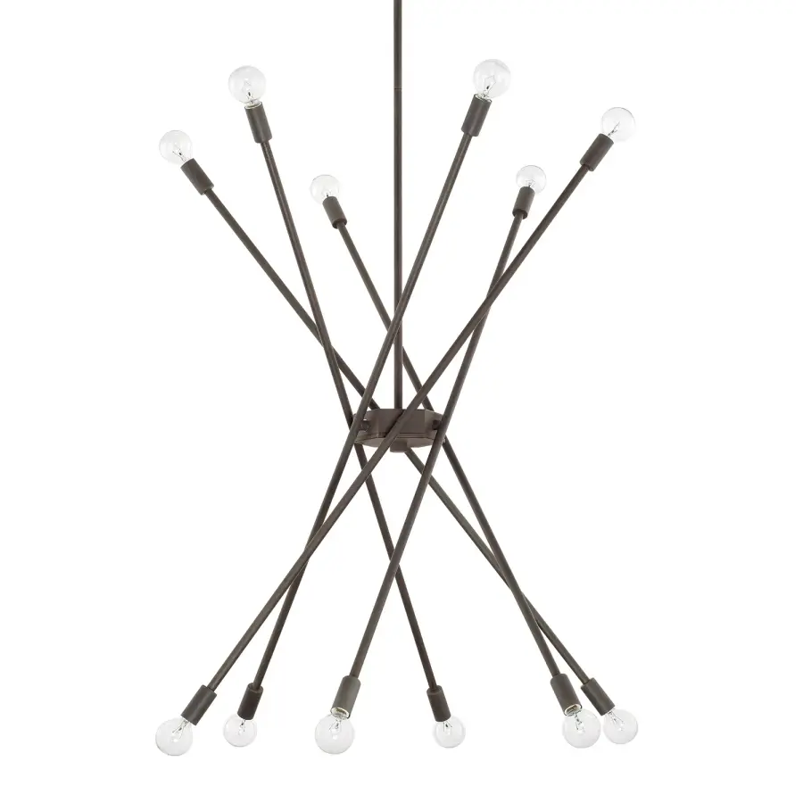 Kris 12-Light Chandelier in Nordic Grey