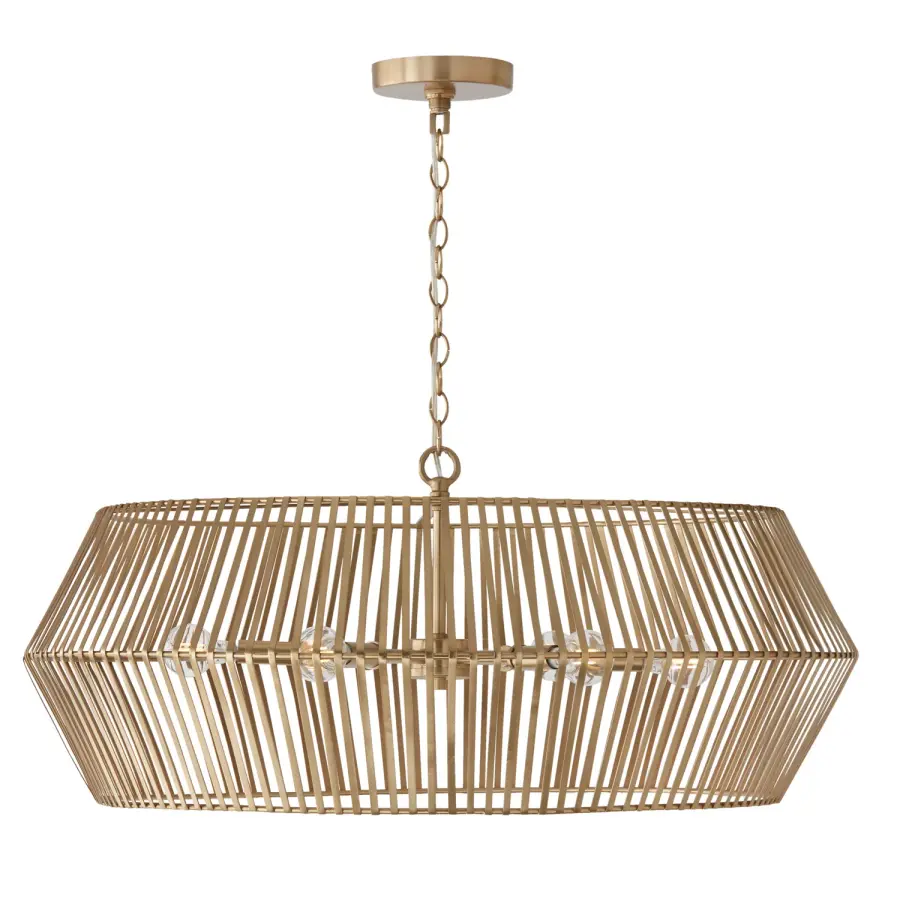 Kaiya 6-Light Chandelier in Matte Brass