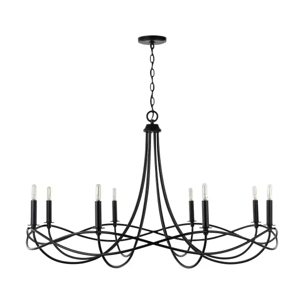 Sonnet 8-Light Chandelier in Matte Black
