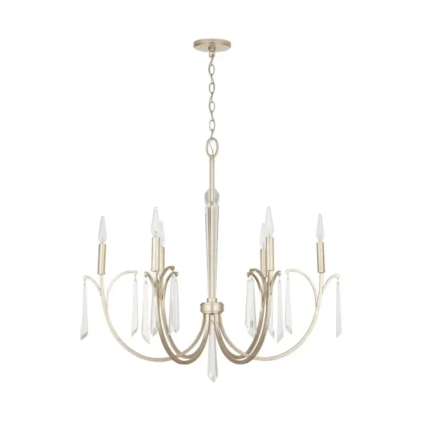 Gwyneth 6-Light Chandelier in Winter Gold
