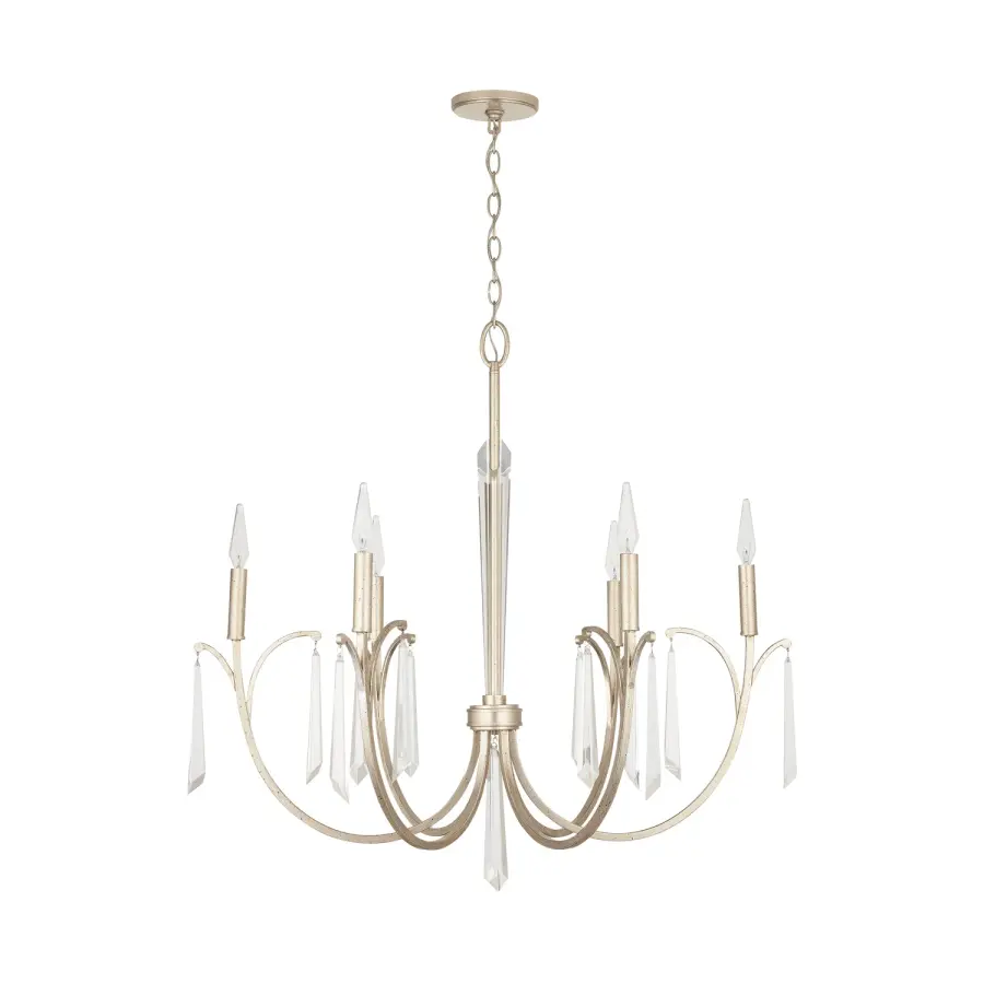 Gwyneth 6-Light Chandelier in Winter Gold