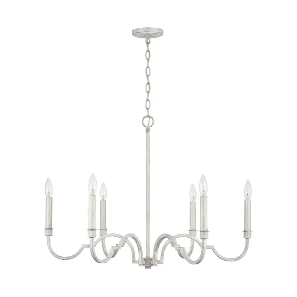 Demi 6-Light Chandelier in Winter White