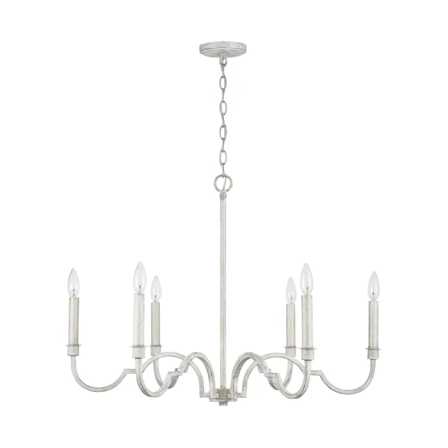 Demi 6-Light Chandelier in Winter White