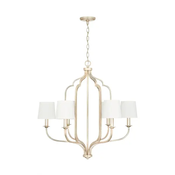 Ophelia 6-Light Chandelier in Winter Gold