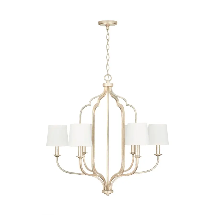 Ophelia 6-Light Chandelier in Winter Gold