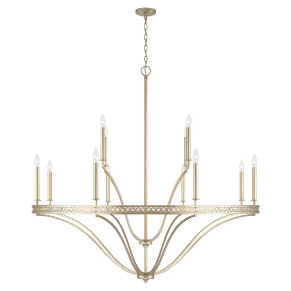 Isabella 12-Light Chandelier in Winter Gold