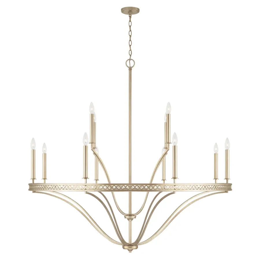 Isabella 12-Light Chandelier in Winter Gold