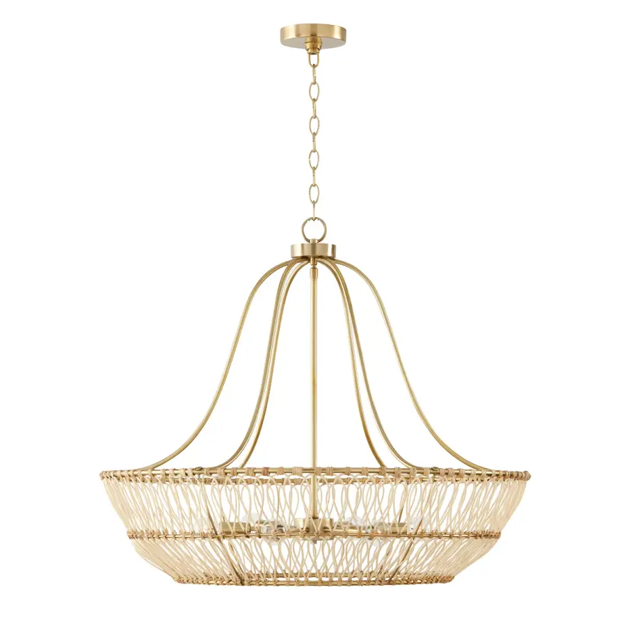 Wren 6-Light Chandelier in Matte Brass