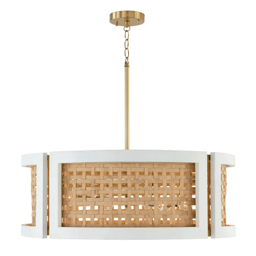 Modern Two-Tone Chandelier with Clean Lines and Versatile Appeal