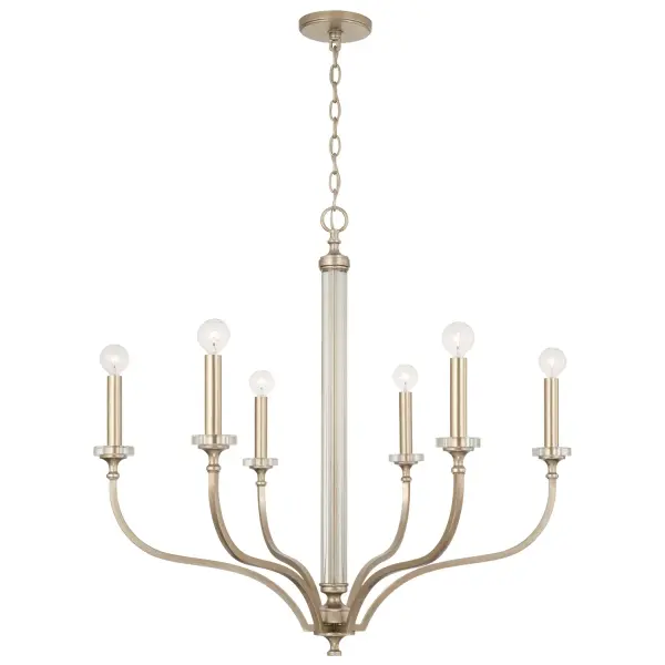 Breigh 6-Light Chandelier in Brushed Champagne