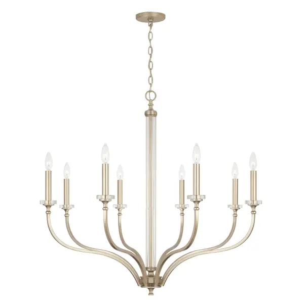 Breigh 8-Light Chandelier in Brushed Champagne