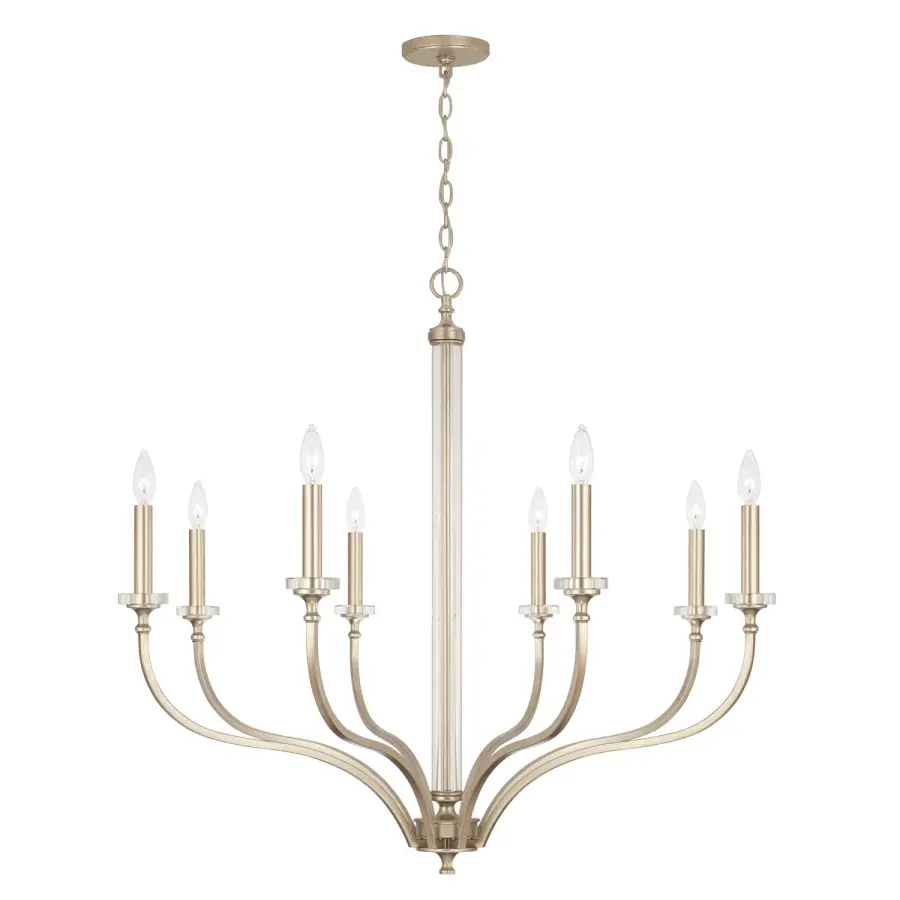 Breigh 8-Light Chandelier in Brushed Champagne