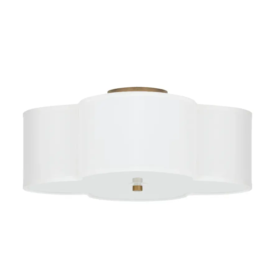 Quinn 4-Light Semi-Flush Mount in Brushed Gold