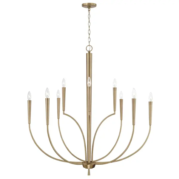 Holden 10-Light Chandelier in Aged Brass