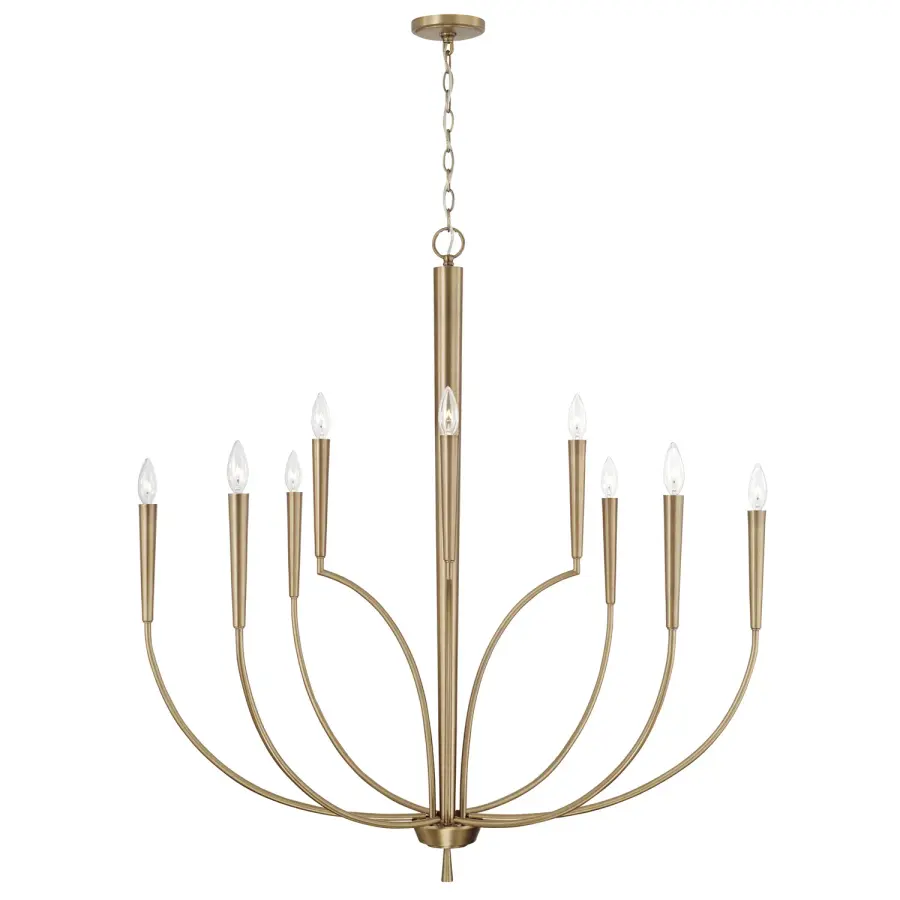 Holden 10-Light Chandelier in Aged Brass
