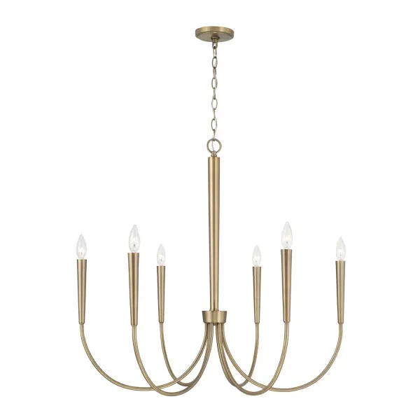 Holden 6-Light Chandelier in Aged Brass