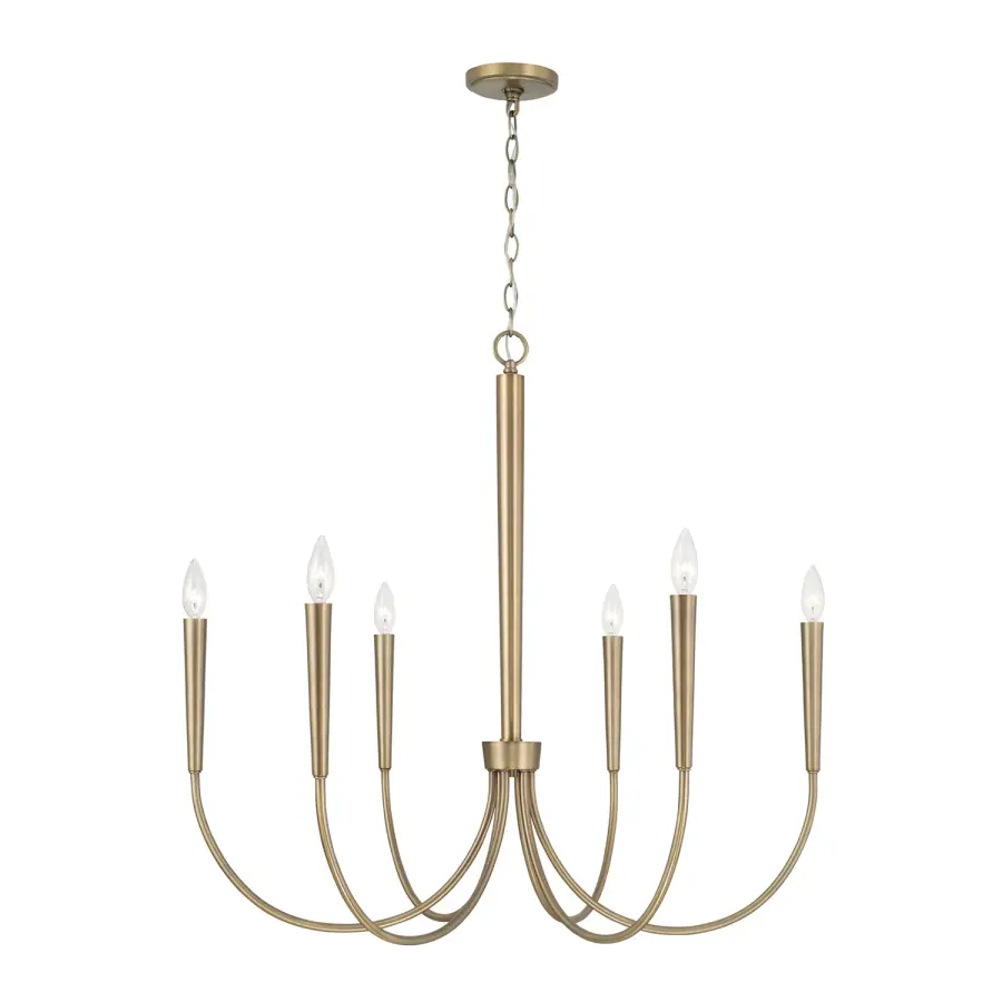 Holden 6-Light Chandelier in Aged Brass