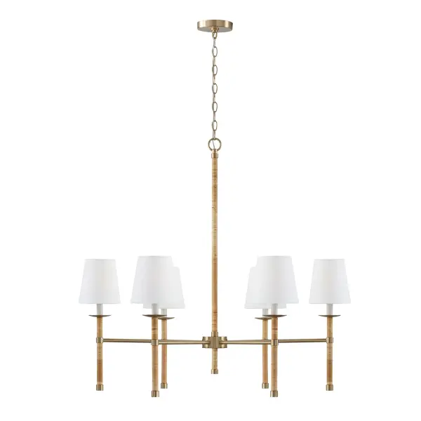 Tulum 6-Light Chandelier in Matte Brass
