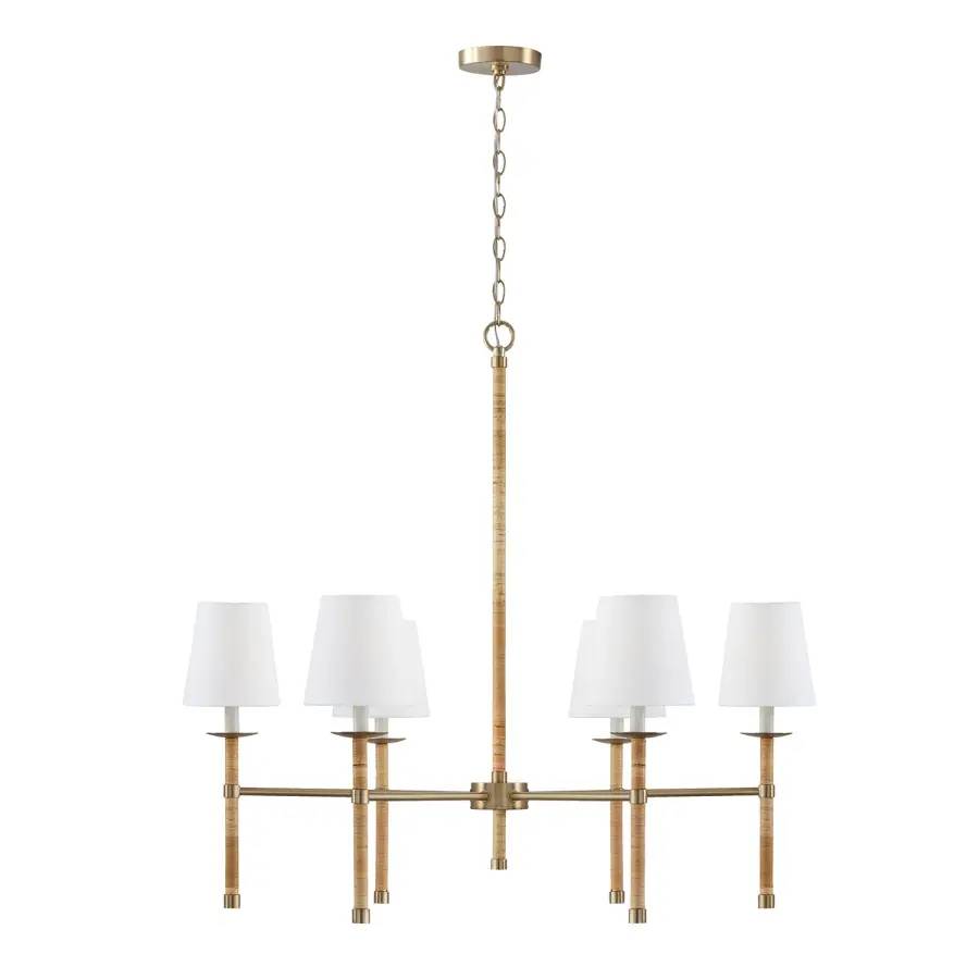 Tulum 6-Light Chandelier in Matte Brass