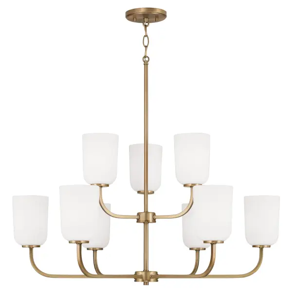 Lawson 9-Light Chandelier in Aged Brass