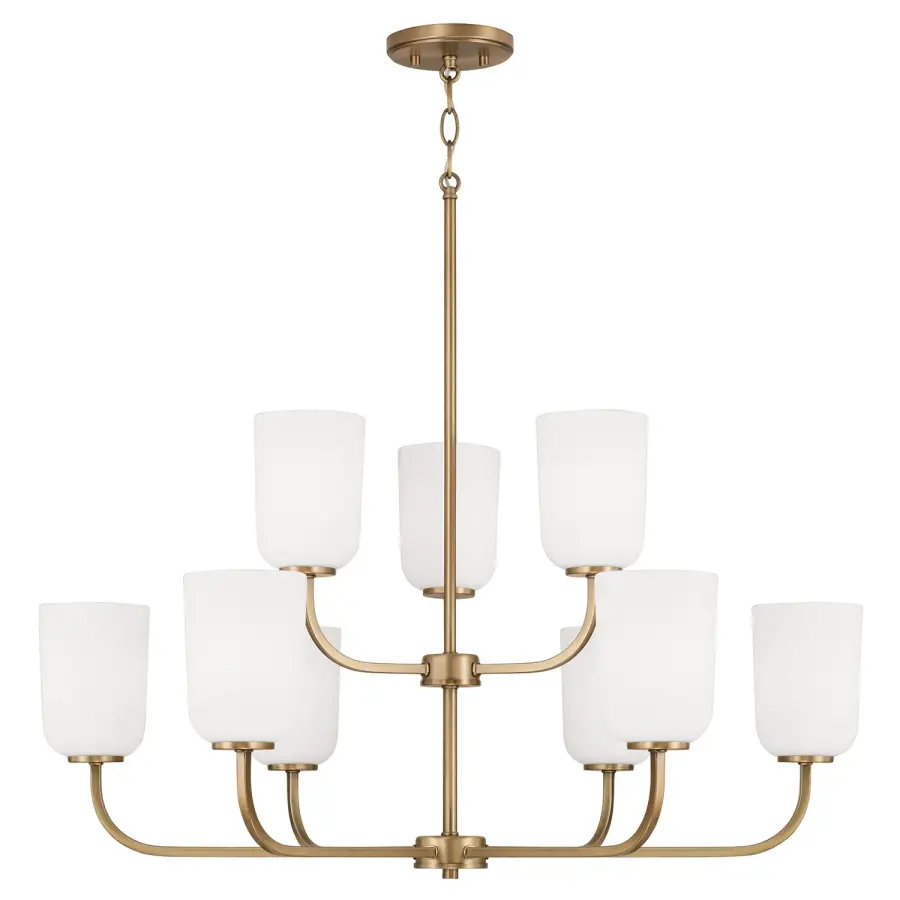 Lawson 9-Light Chandelier in Aged Brass