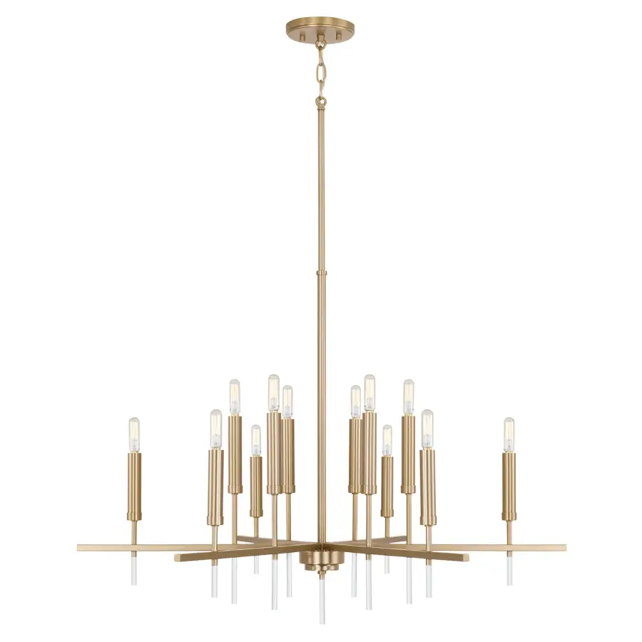 Elora 12-Light Chandelier in Matte Brass