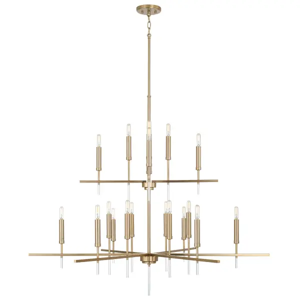 Elora 20-Light Chandelier in Matte Brass