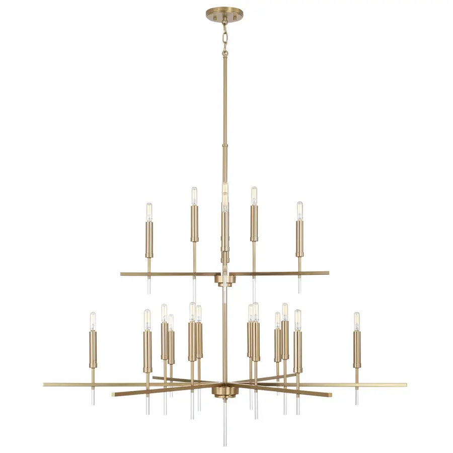 Elora 20-Light Chandelier in Matte Brass