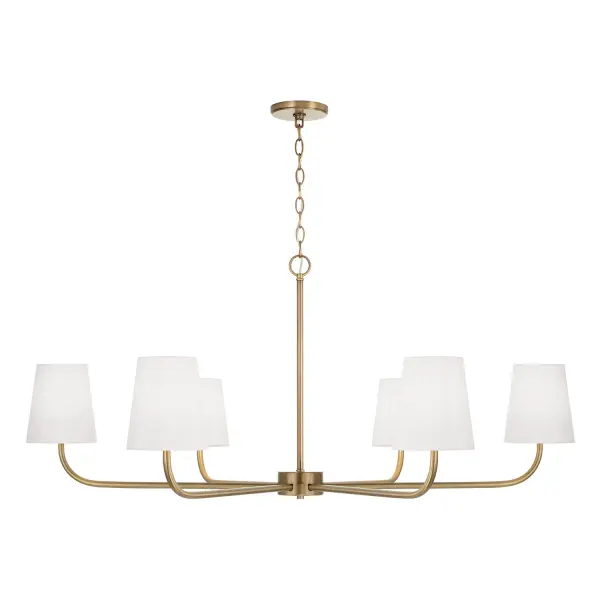 Brody 6-Light Chandelier in Aged Brass