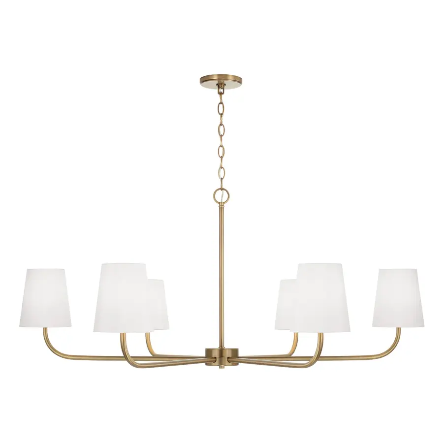 Brody 6-Light Chandelier in Aged Brass