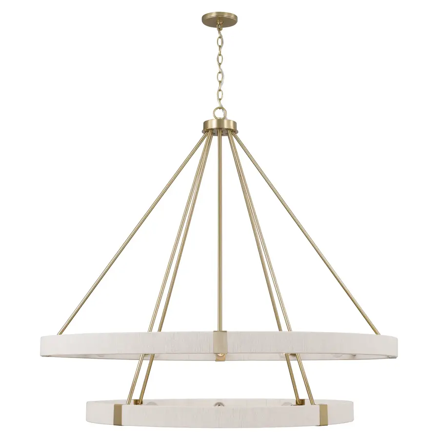 Delaney 20-Light Chandelier in Matte Brass