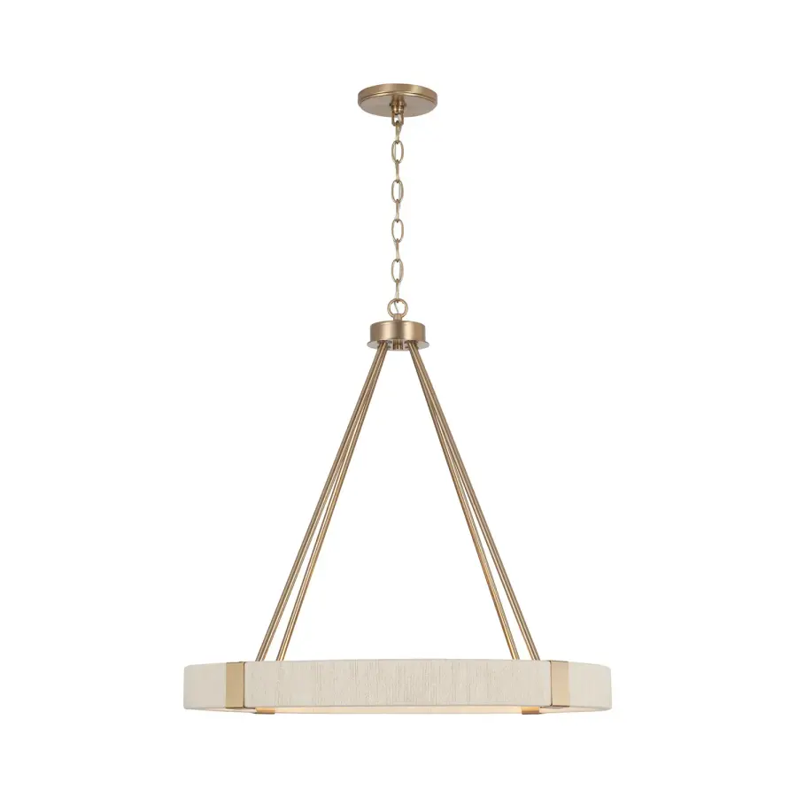 Delaney 4-Light Chandelier in Matte Brass