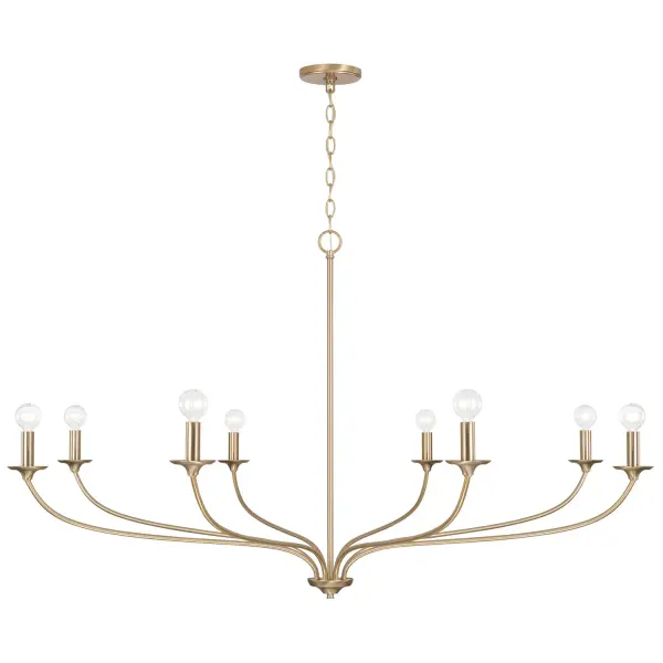 Dolan 8-Light Chandelier in Matte Brass