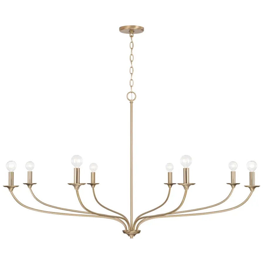 Dolan 8-Light Chandelier in Matte Brass