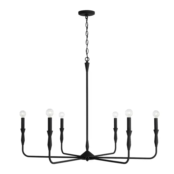 Paloma 6-Light Chandelier in Textured Black